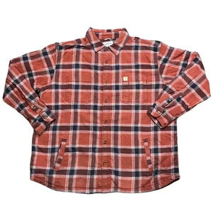 CARHARTT MENS RELAXED FIT FLANNEL LINED SNAP JACKET SIZE 2XL